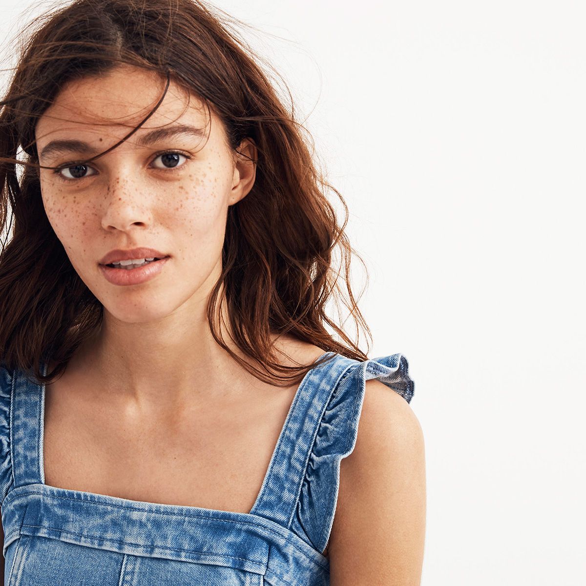 madewell denim overall dress Madewell Denim Overall Mini Dress (2020s)