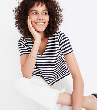 Madewell + Setlist Boxy Top in Marton Stripe