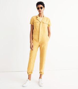 Madewell + Short-Sleeve Coverall Jumpsuit