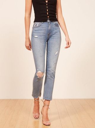 The Reformation + Julia Crop High Cigarette Jean