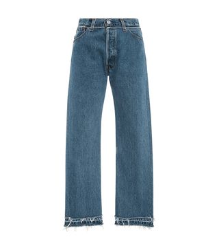 Re/Done Levi's + Stove Pipe Released Hem Mid Rise Straight Leg Jean