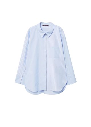 Violeta by Mango + Contrasting Cotton-Blend Shirt