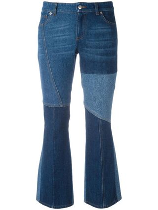 Alexander McQueen + Panelled Kick Flare Jeans