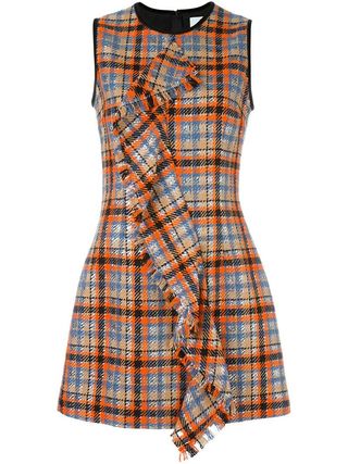 MSGM + Checked Ruffled Front Dress