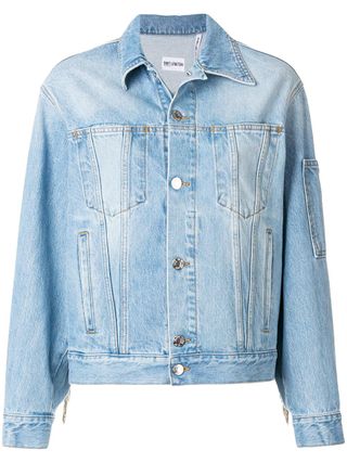 Helmut Lang + Bead Fringe Denim Jacket