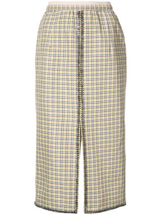 No21 + Check Mid-Length Skirt