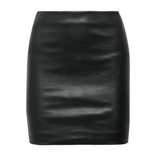 The Row + Loattan Stretch-Leather Mini Skirt