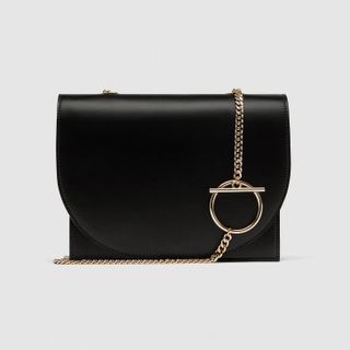 Zara + Crossbody Bag With Geometric Handle