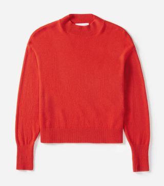 Everlane + Cashmere Crop Mockneck Sweater