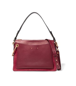 Chloé + Roy Medium Leather and Suede Shoulder Bag