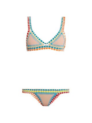 Kiini + Luna Crochet-Trimmed Triangle Bikini