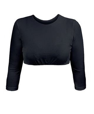 Kosher Casual + Modest High Neck Cropped Layering Shell