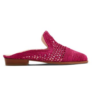 Clergerie + Antes Woven-Raffia Slip-On Loafers