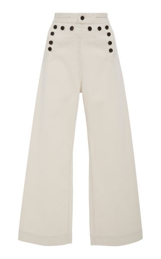 A.L.C. + Pierce Buttoned Cotton-Blend Wide-Leg Pants
