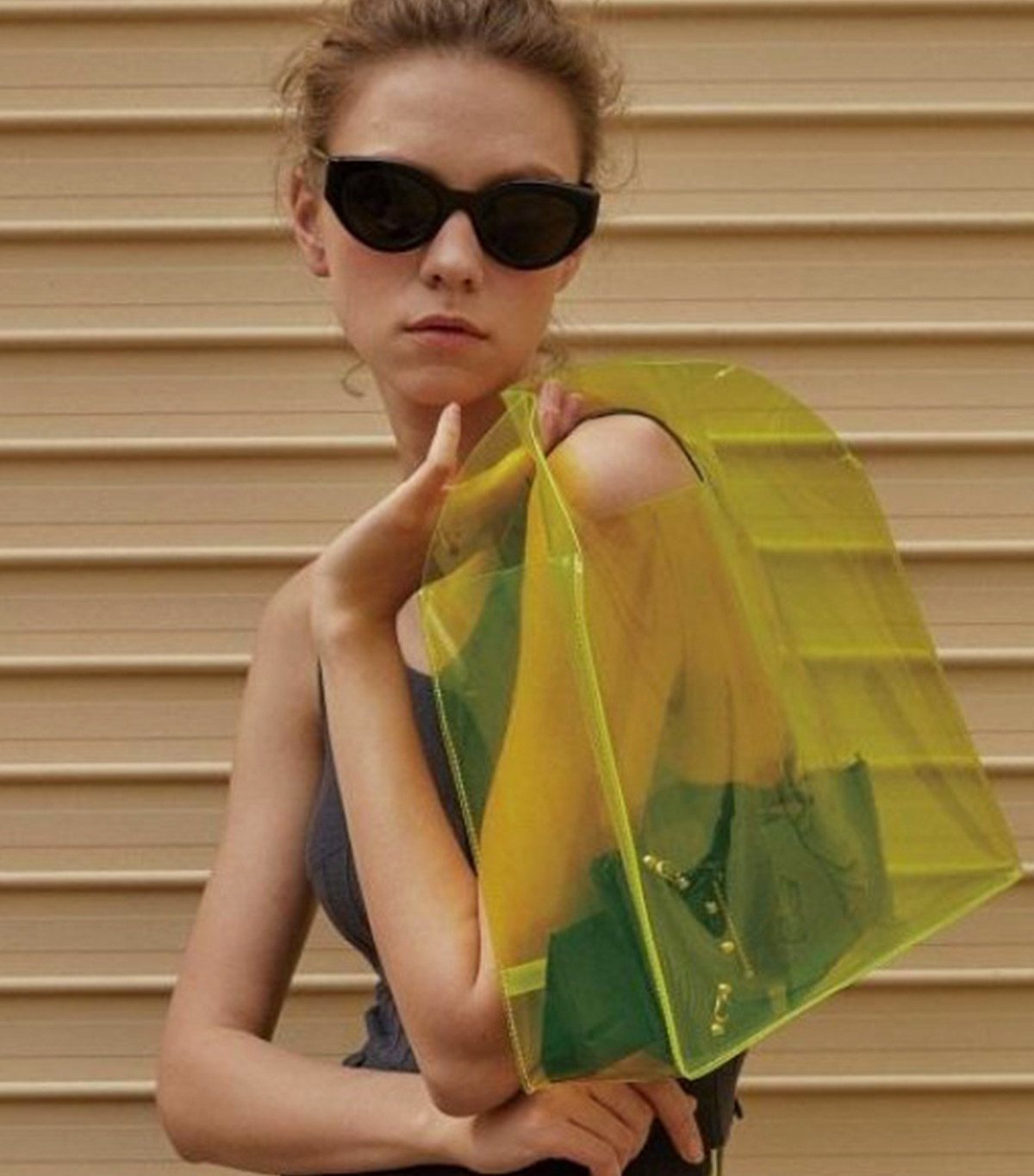 En Or + Natural Tote Bag in Yellow