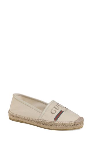 Gucci + Pilar Logo Espadrille Flat