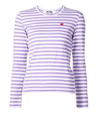 Comme des Garçons Play + Mini Heart Striped T-Shirt