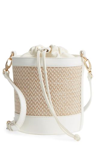 Leith + Straw & Faux Leather Bucket Bag