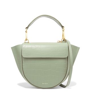 Wandler + Hortensia Mini Croc-Effect Leather Shoulder Bag