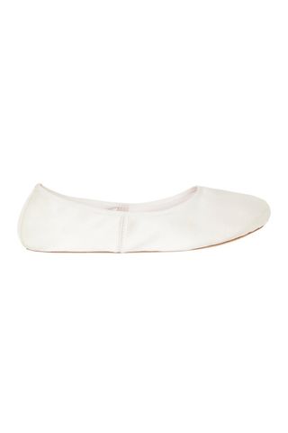 Macgraw + Satin House Slipper in Ivory