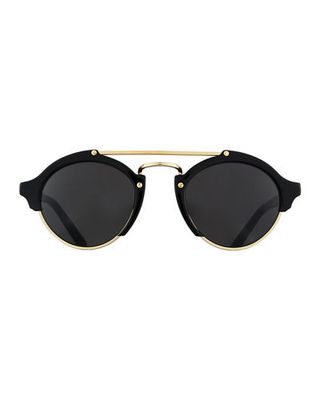 Illesteva + Milan II Round Polarized Sunglasses