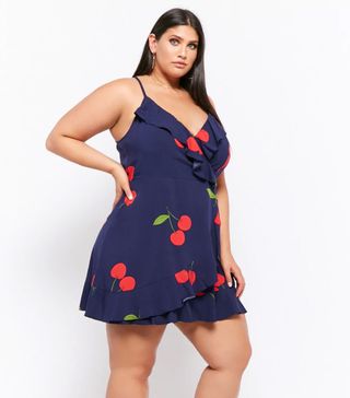 Forever 21 + Flounce Cherry Print Dress