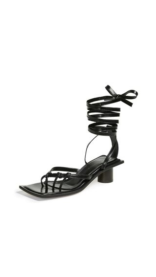 Helmut Lang + Knotted Mid Heel Sandals