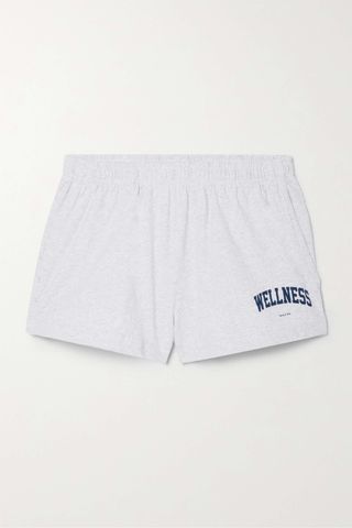 Sporty & Rich + Wellness Ivy Printed Cotton-Blend Jersey Shorts
