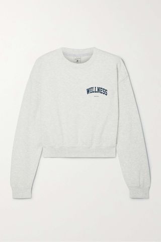 Sporty & Rich + Wellness Printed Cotton-Jersey Sweatshirt