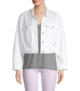 7 for All Mankind + Bubble White Denim Jacket