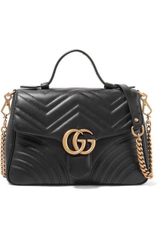 Gucci + GG Marmont Small Quilted Leather Shoulder Bag