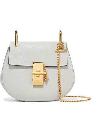 Chloé + Drew Mini Textured-Leather Shoulder Bag