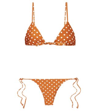 Faithfull the Brand + Polka-Dot Triangle Bikini