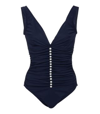 Karla Colletto + Amma Faux Pearl-Embellished One-Piece Swimsuit