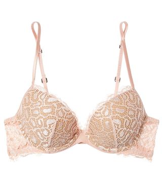 La Perla + Quartz Garden Stretch-Jersey and Leavers Lace Push-Up Bra