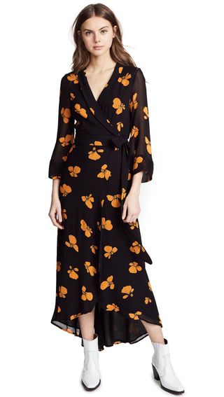 Ganni + Printed Kimono Dress