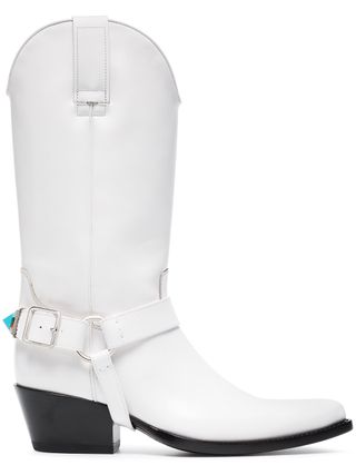 Calvin Klein + White Tex Tammy 50 Leather Boots