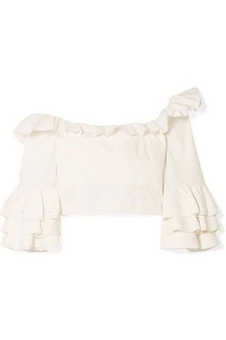 Brock Collection + Thelma One-Shoulder Ruffled Top