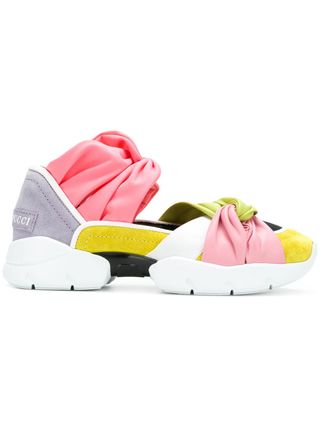 Emilio Pucci + Knotted Cutout Sneakers