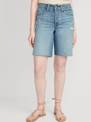 Old Navy + High-Waisted OG Loose Button-Fly Jean Shorts for Women -- 9-inch inseam