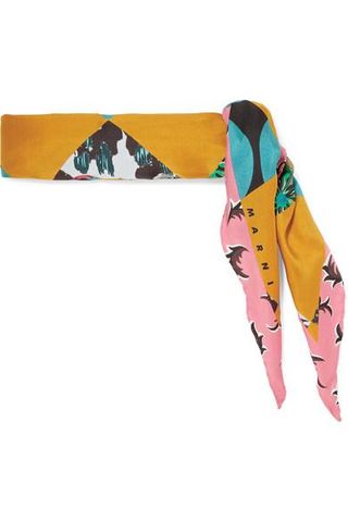 Marni + Printed Silk-Twill Scarf