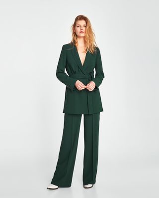 Zara + Long Belted Jacket