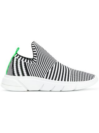 Kendall + Kylie + Striped Knit Sneakers