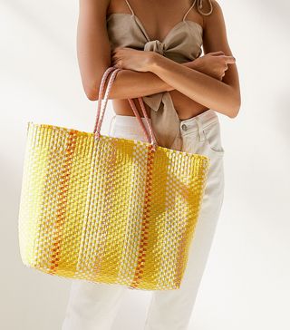 Urban Outfitters + Sunny Stripe Woven Tote Bag