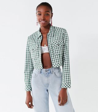 Urban Outfitters + As If Cropped Gingham Jacket