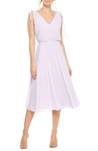 Gal Meets Glam Collection + Hillary Clip Dot Chiffon Midi Dress