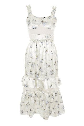 Topshop + Ditsy Print Midi Dress