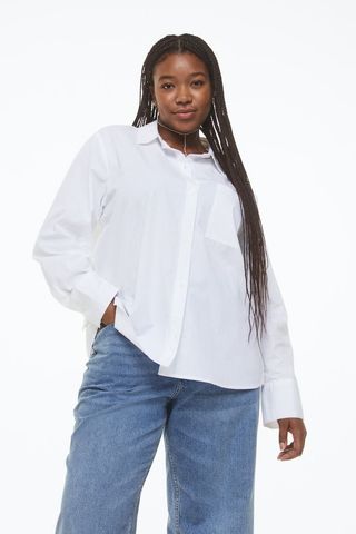 H&M+ + Cotton Poplin Shirt
