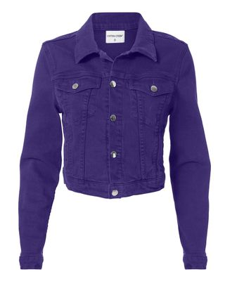 Cotton Citizen + Purple Cropped Denim Jacket