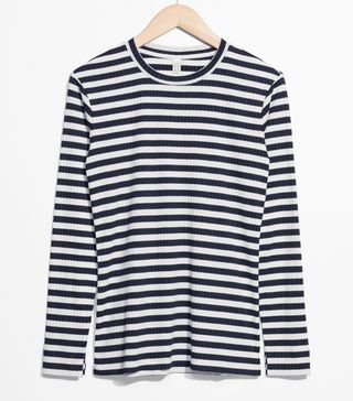 & Other Stories + Ribbed Stripe Top